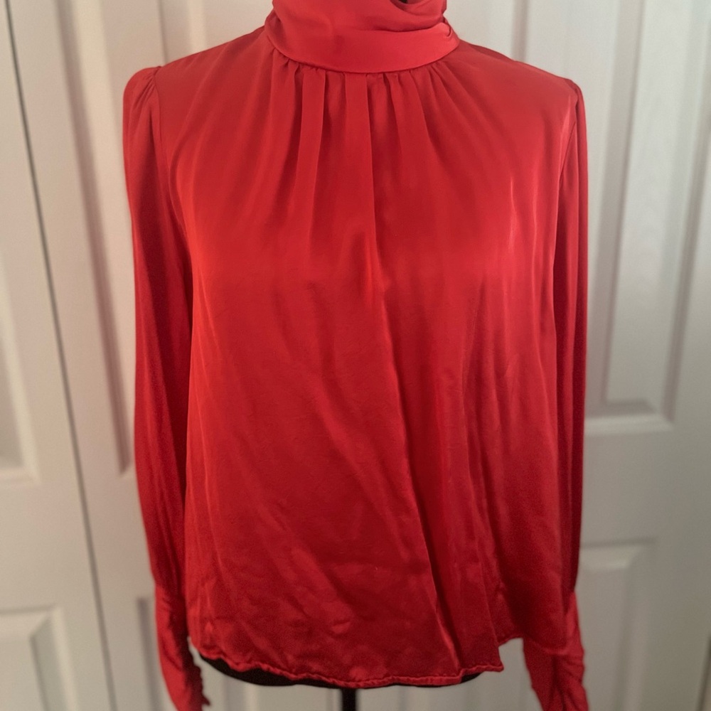Fate Vibrant Tomato Red Blouse